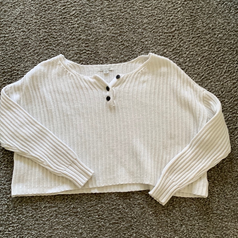 American Eagle Outfitters Cream Sweater